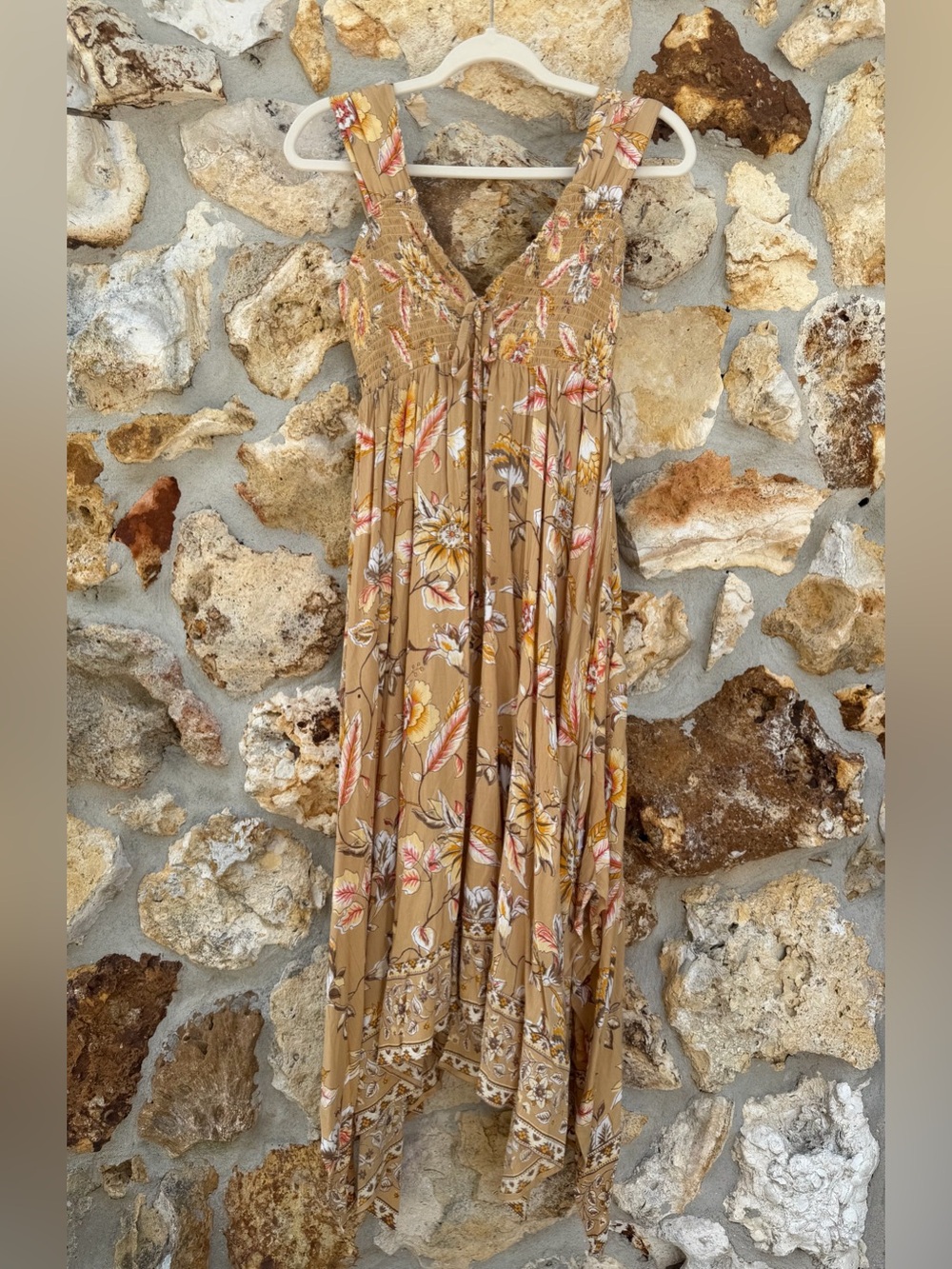 Angie Midi Dress floral assymetrical NWOT